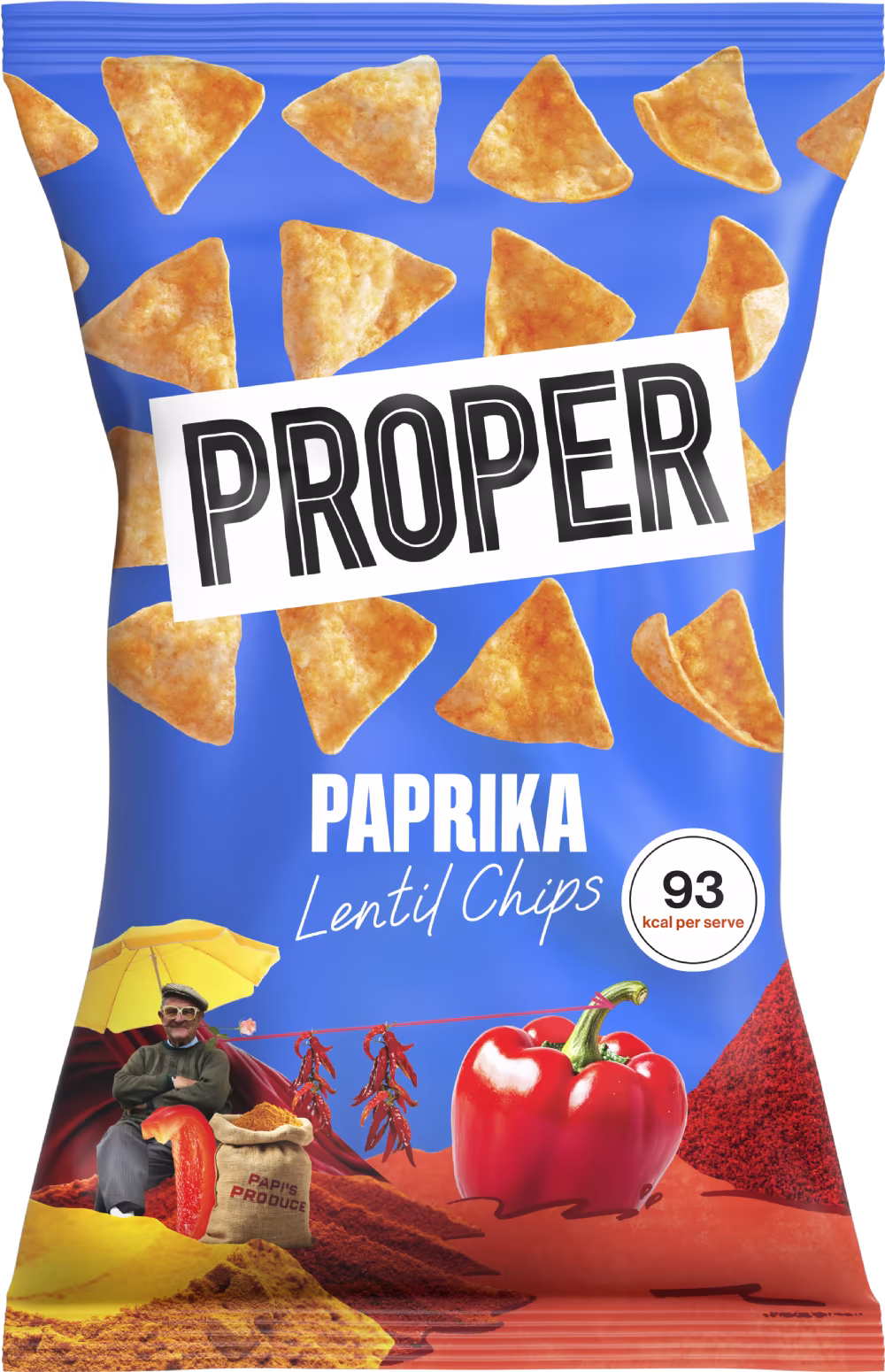 PROPER Chips - Paprika Lentil Chips 85g