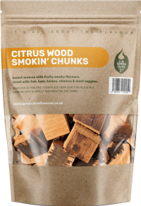GREEN OLIVE FIREWOOD Citrus Wood BBQ Smokin' Chunks 5L
