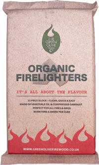 GREEN OLIVE FIREWOOD Organic Firelighters 32pk