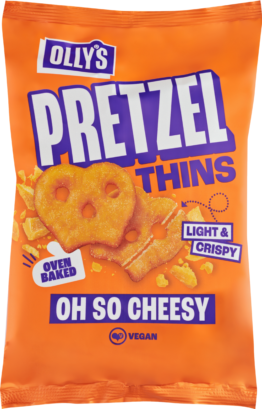 Olly's Pretzel Thins - Oh So Cheesy 140g