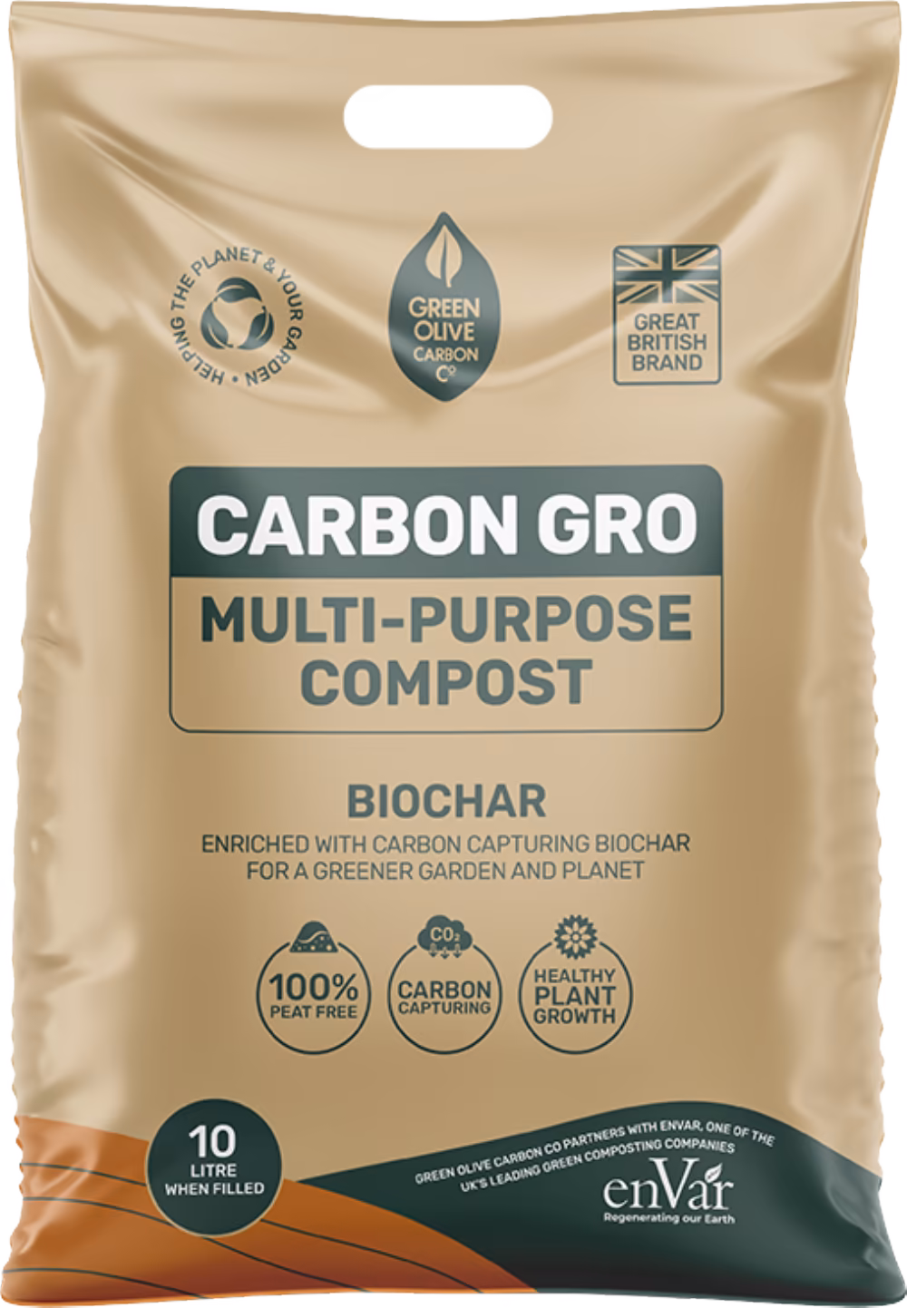 GREEN OLIVE FIREWOOD Carbon Gro Multipurpose Compost with Biochar 10L