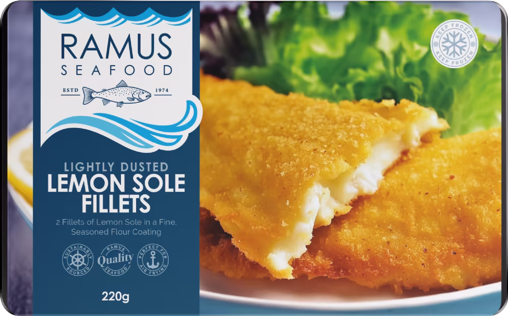 RAMUS SEAFOOD Dusted Lemon Sole Fillets 240g
