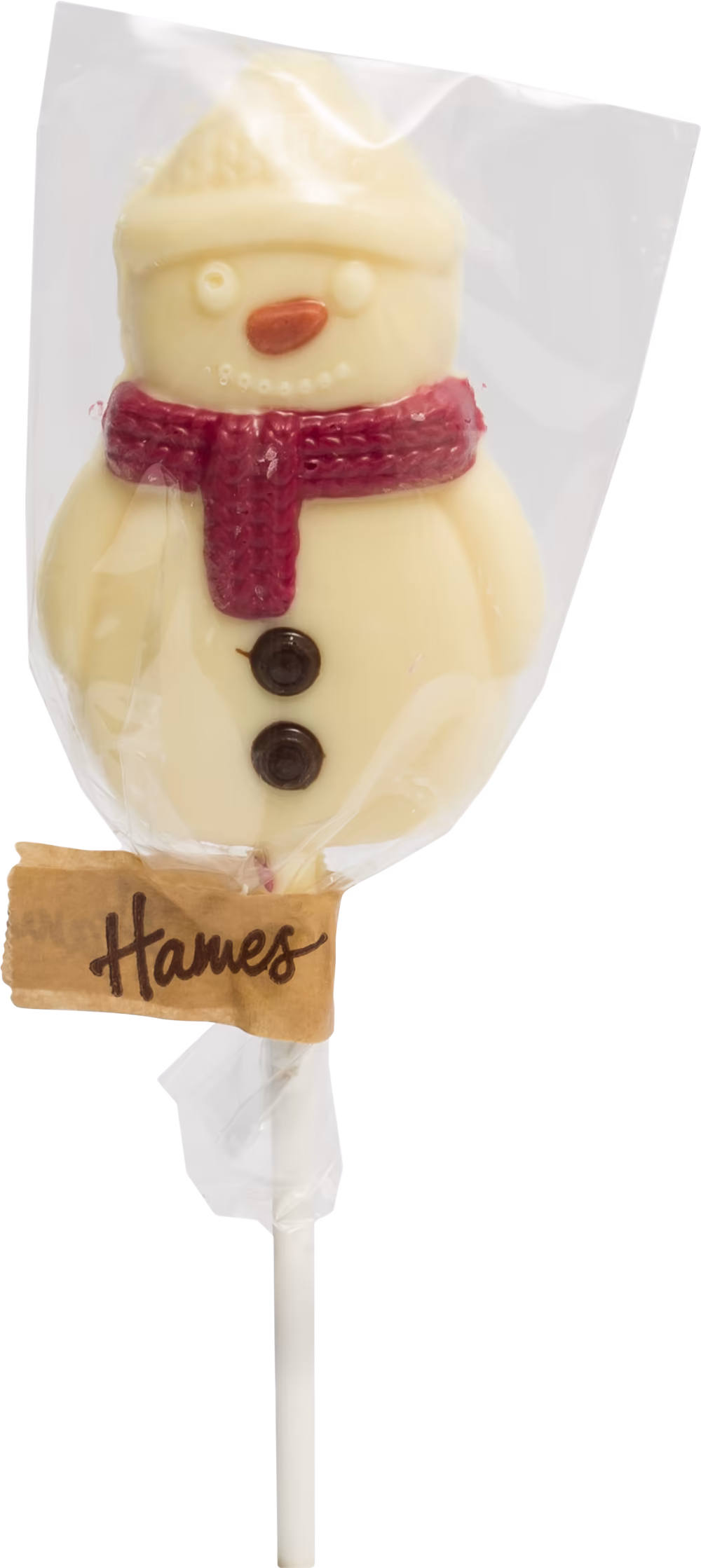 HAMES White Chocolate Snowman Lollipop 25g