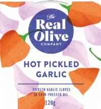 THE REAL OLIVE COMPANY Hot Pickled Garlic - Deli Pot 120g