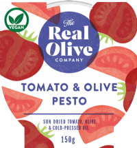 THE REAL OLIVE COMPANY Tomato & Olive Pesto - Deli Pot 150g