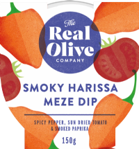 THE REAL OLIVE COMPANY Smoky Harissa Meze Dip - Deli Pot 150g