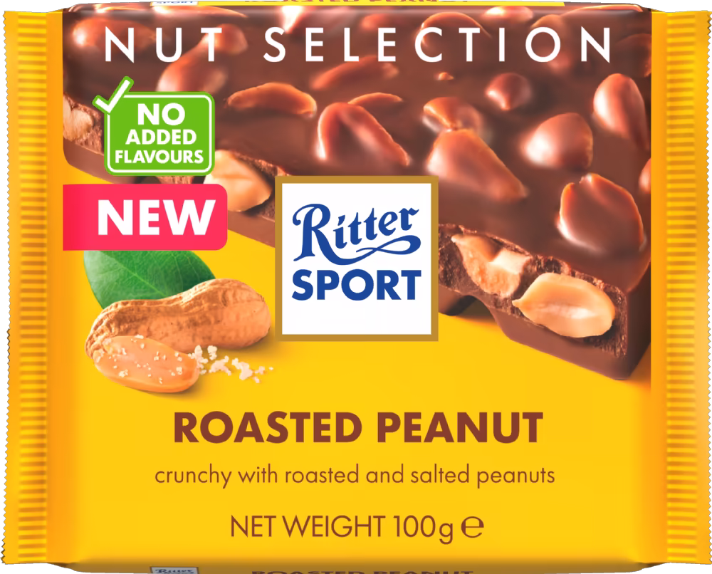 RITTER SPORT Roasted Peanut Milk Chocolate 100g