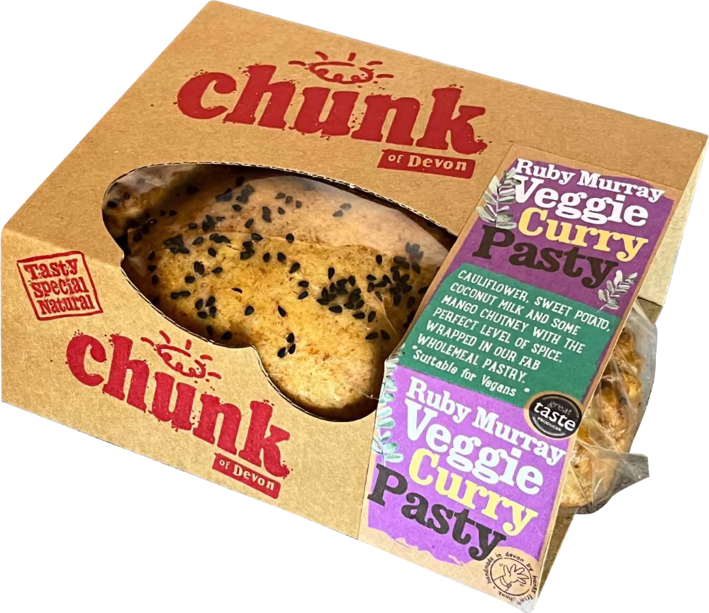 CHUNK OF DEVON Ruby Murray Veg Curry Pasty 272g