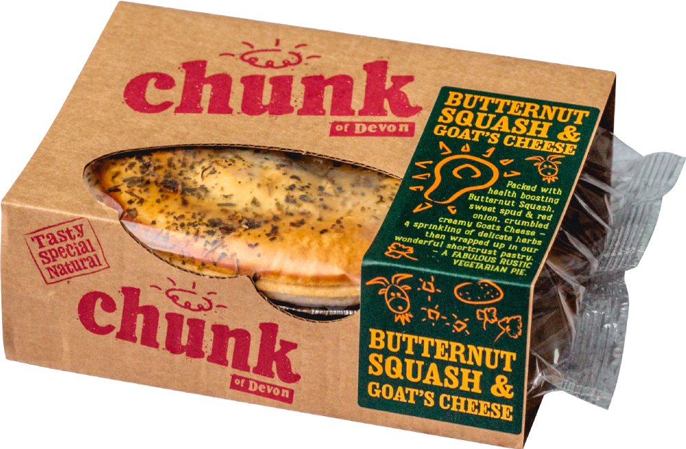 CHUNK OF DEVON Butternut Squash & Goats Cheese Pie 265g