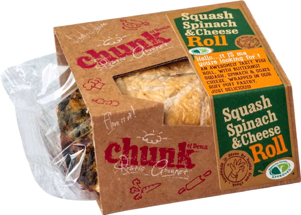 CHUNK OF DEVON Squash Spinach & Cheese Roll 193g