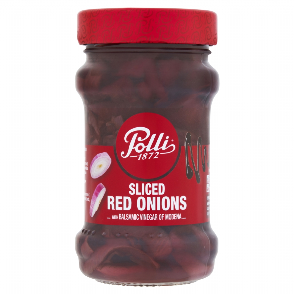 Polli Sliced Red Onions with Balsamic Vinegar of Modena 190g