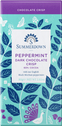 SUMMERDOWN Peppermint Dark Chocolate Crisp Bar 80g