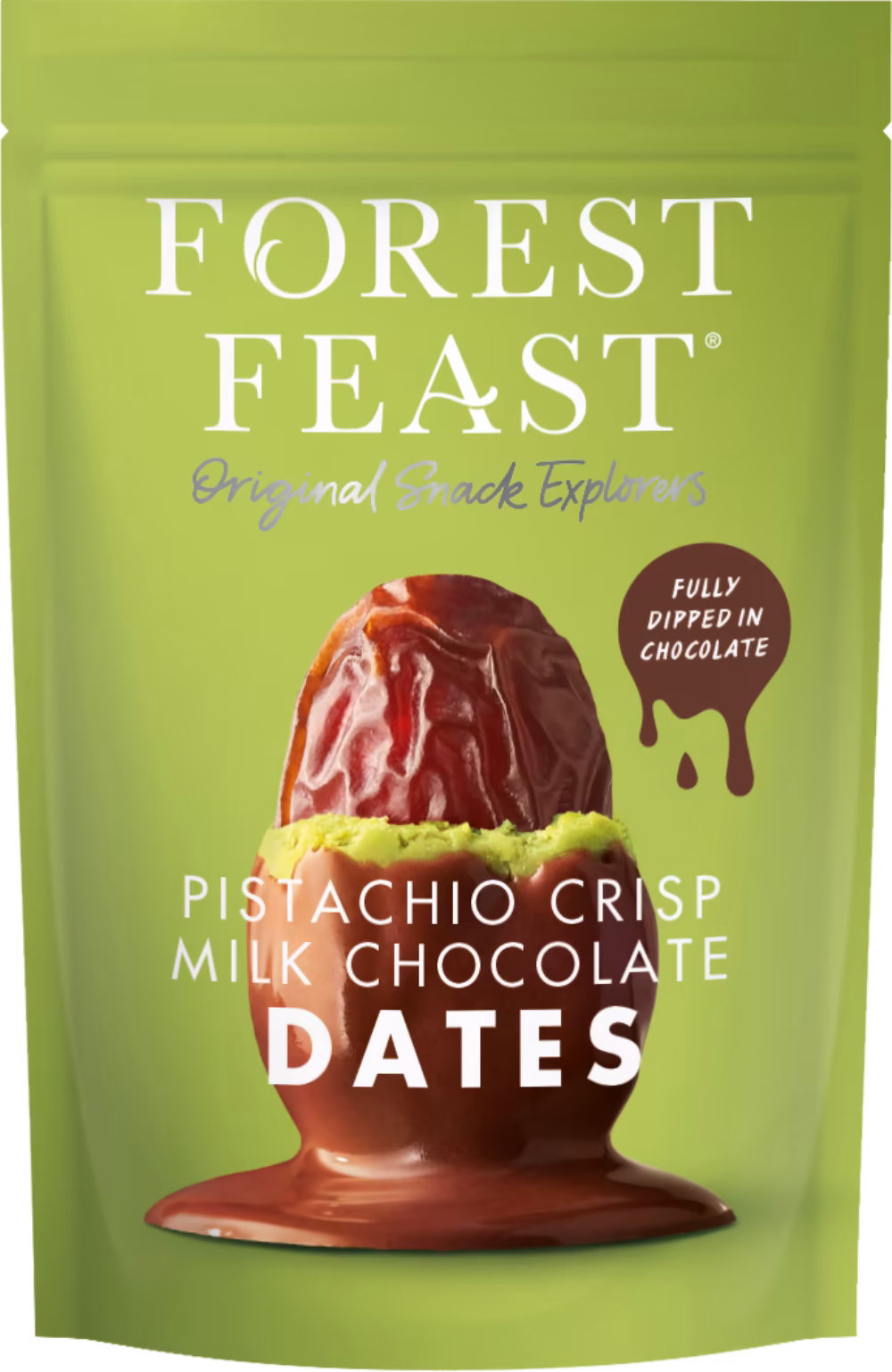FOREST FEAST Pistachio Crisp Milk Chocolate Dates 120g