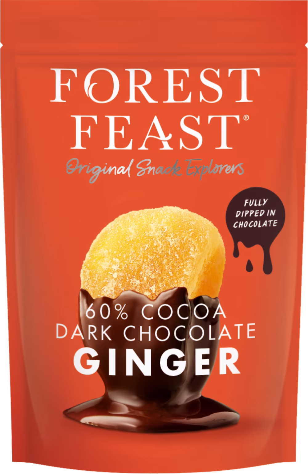 FOREST FEAST 60% Cocoa Dark Chocolate Ginger 130g
