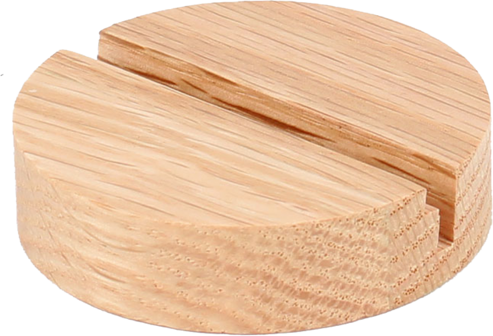 GADSBY Small Round Oak Ticket Holder