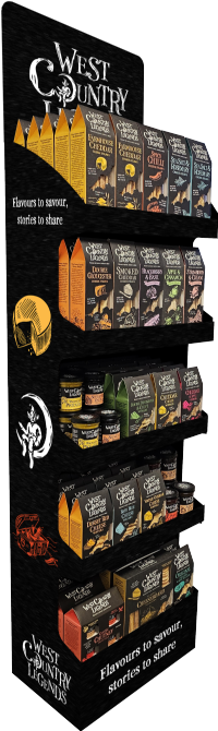 WEST COUNTRY LEGENDS 5 Shelf MDF Floor Standing Display Unit