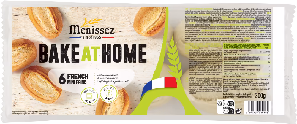 MENISSEZ Bake At Home - 6 French Mini Pains 300g