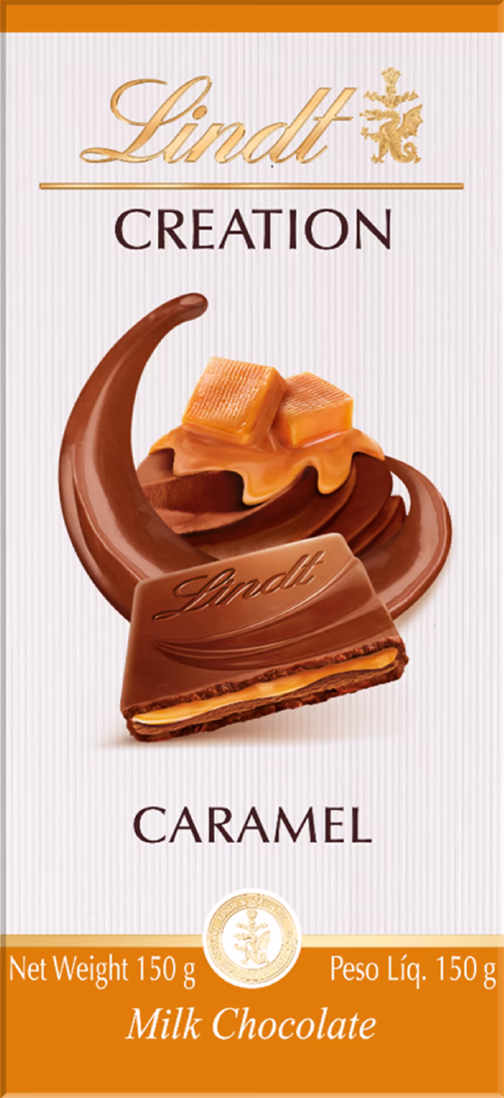 LINDT Creation Bar - Caramel Milk Chocolate 150g