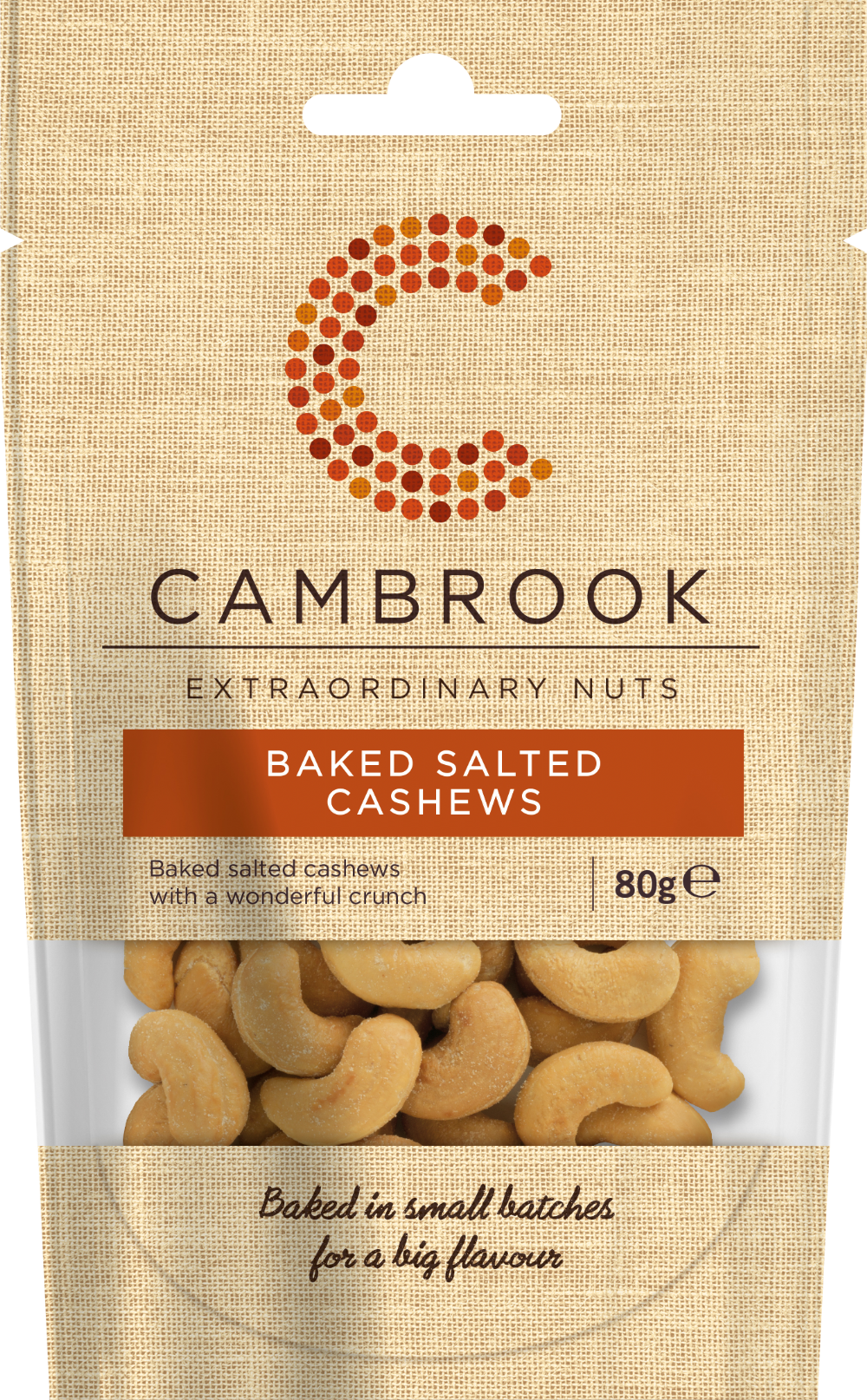CAMBROOK Baked Salted Cashews 80g