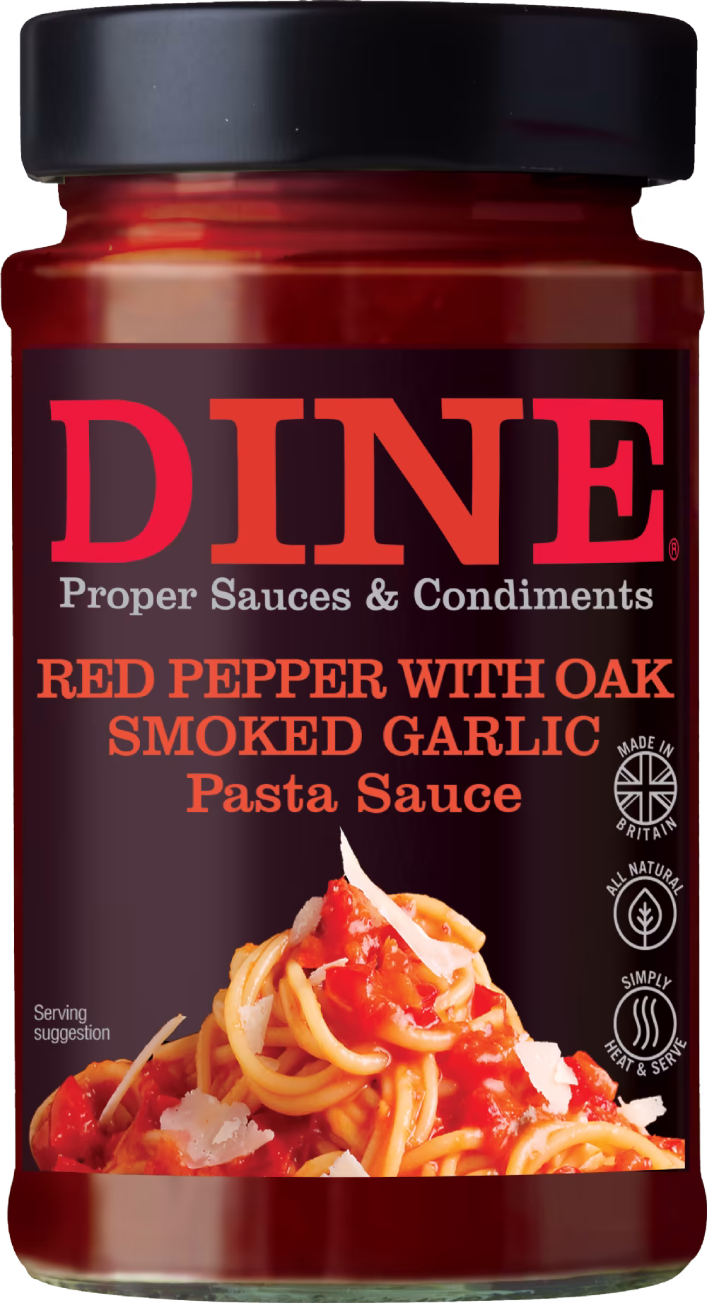 DINE Red Pepper with Oak Smoked Garlic Pasta Sauce 350g