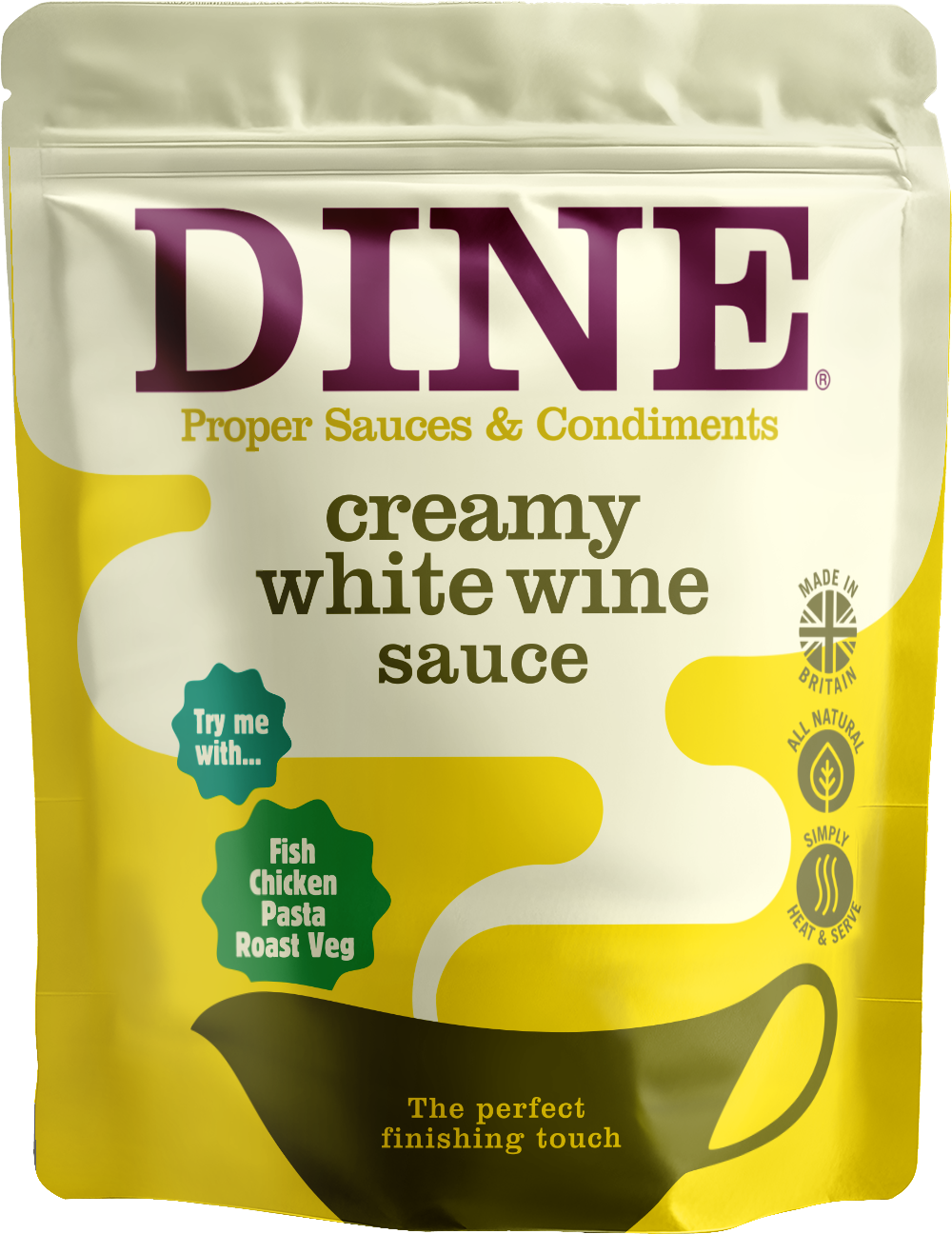 ATKINS & POTTS Creamy White Wine Sauce 200g