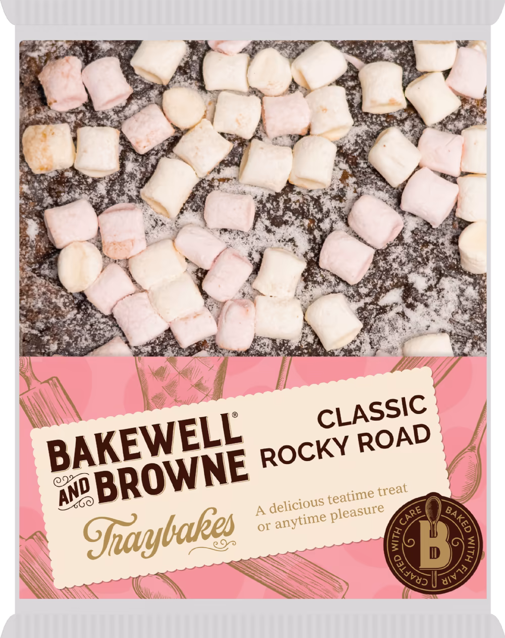 BAKEWELL AND BROWNE Traybakes - Classic Rocky Road 330g