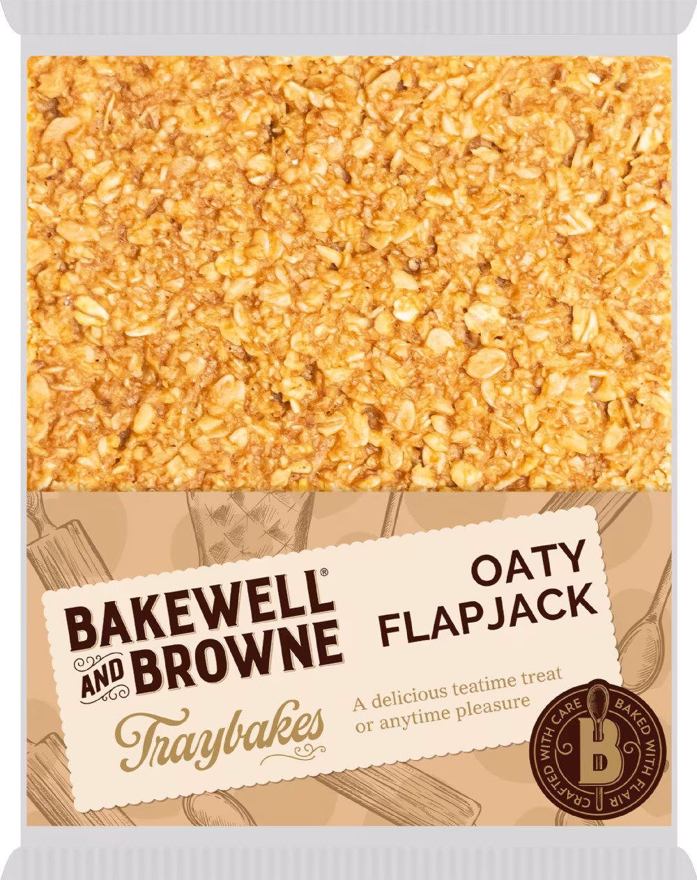 BAKEWELL AND BROWNE Traybakes - Oaty Flapjack 340g