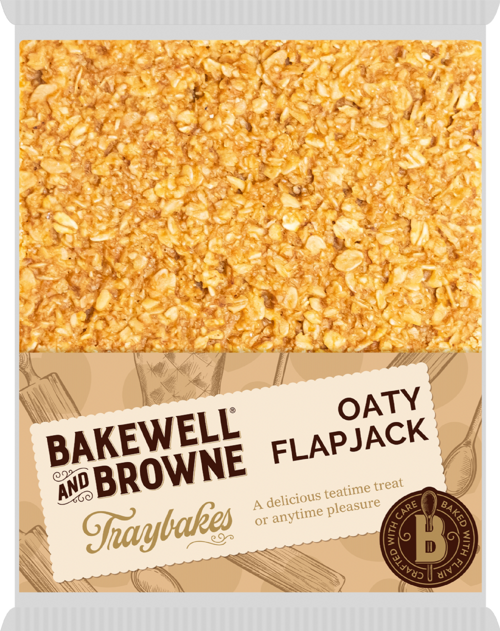 BAKEWELL AND BROWNE Traybakes - Oaty Flapjack 340g