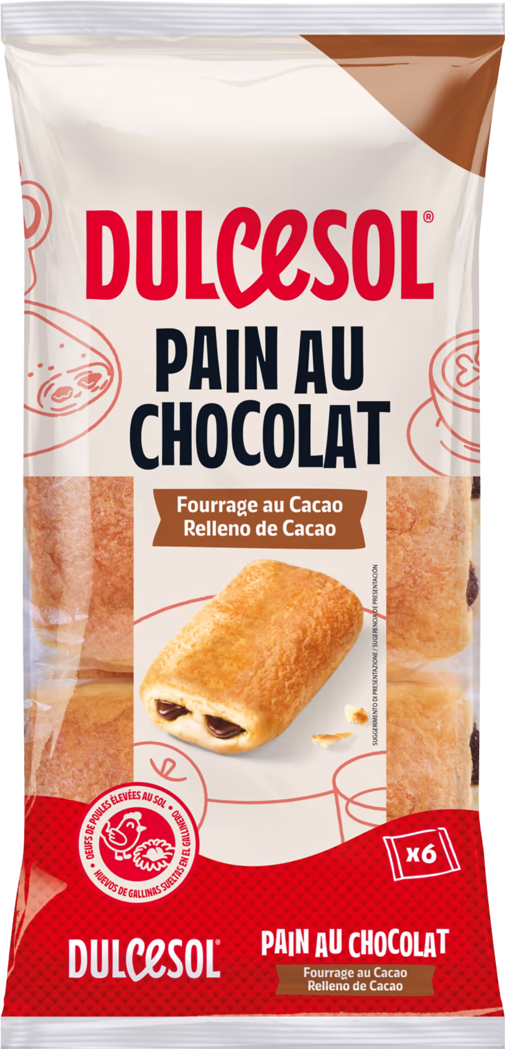 DULCESOL 6 Pains au Chocolat 270g