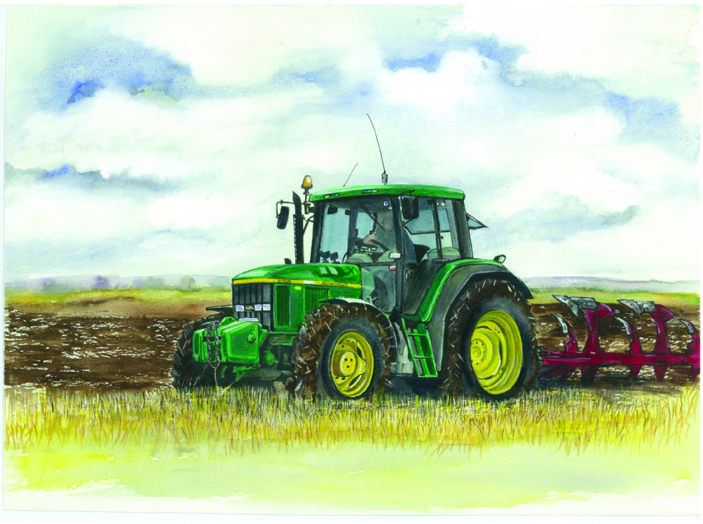 SUE PODBERY John Deere Ploughing Card