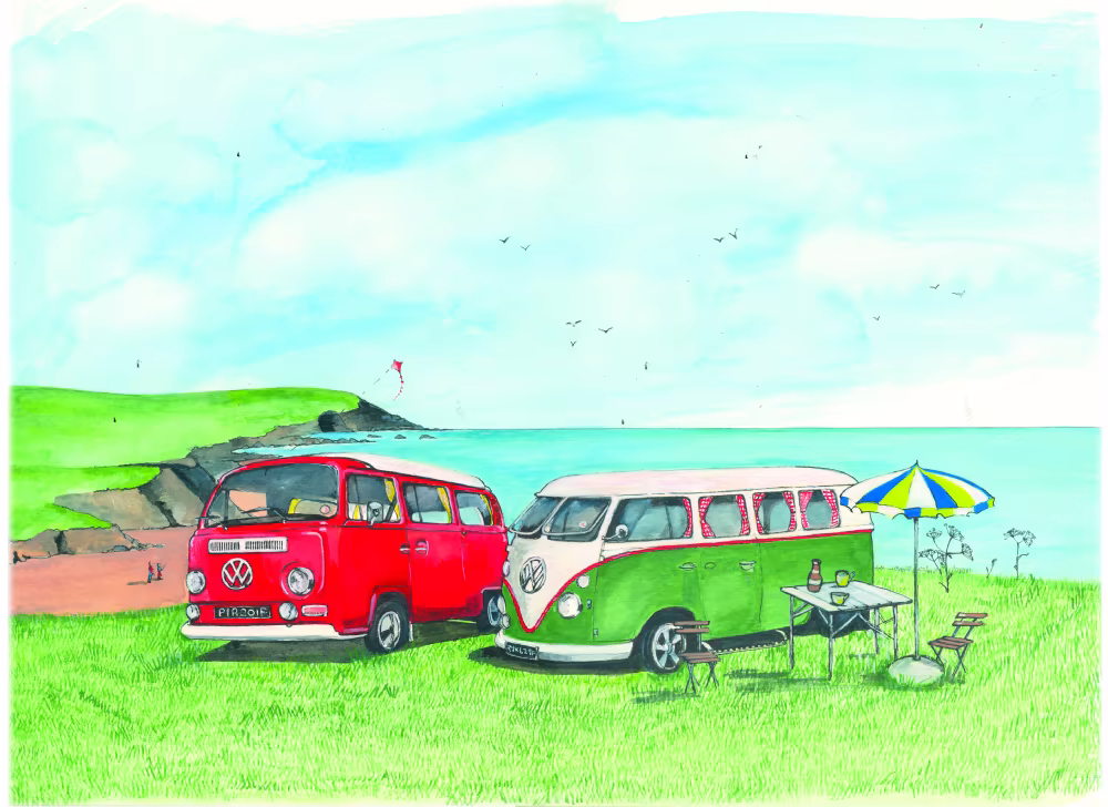 SUE PODBERY 2 VW Campers Cards