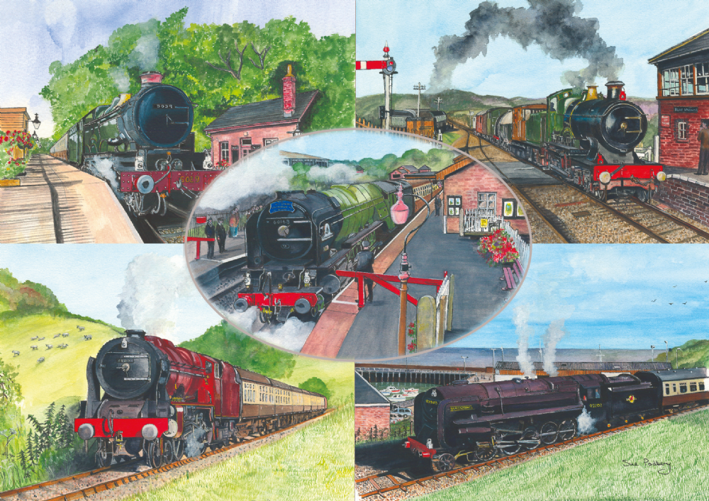 SUE PODBERY Trains Multi Card