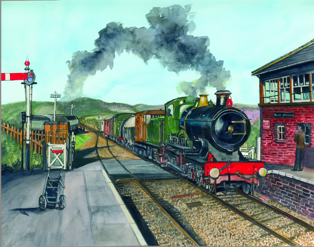 SUE PODBERY City of Truro at Blue Anchor Station Card