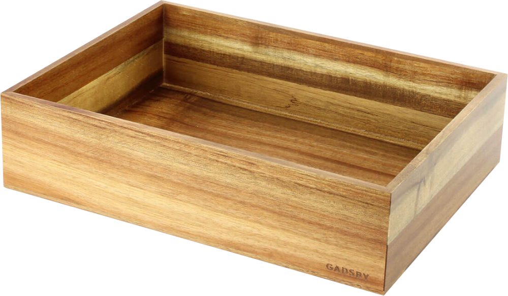 GADSBY Acacia Wooden Crate 40 x 30cm