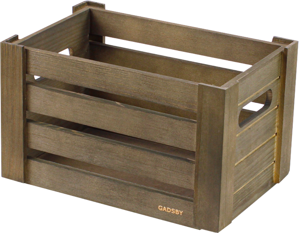 GADSBY 1/4 GN Olive Grey Wooden Crate