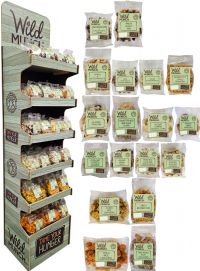 WILD MUNCH Wooden Floor Standing Display Unit with Stock to Fill