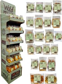WILD MUNCH Wooden Floor Standing Display Unit with Stock to Fill