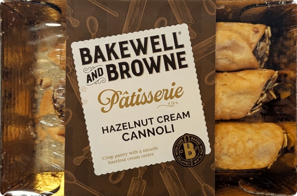 BAKEWELL AND BROWNE Pâtisserie - Hazelnut Cream Cannoli 180g