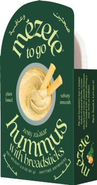 MEZETE To Go - Zesty Za'atar Hummus with Breadsticks 81g