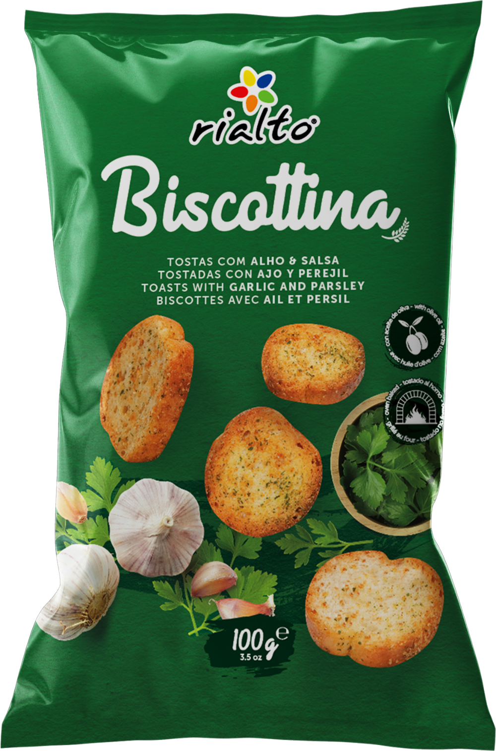RIALTO Biscottina - Toasts with Garlic & Parsley 100g