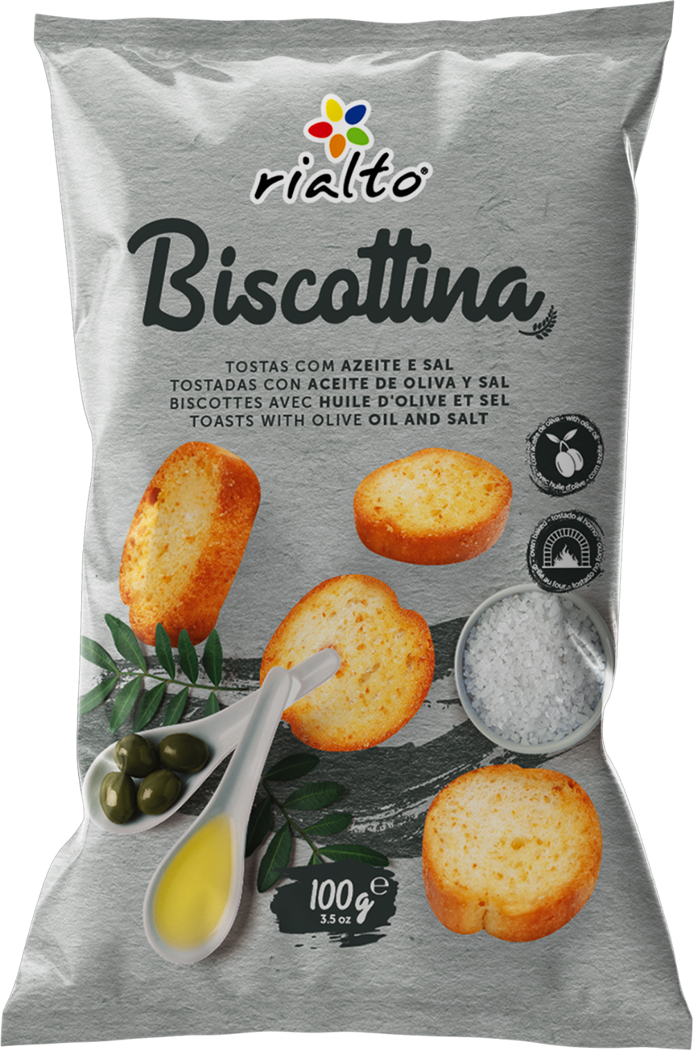 RIALTO Biscottina - Toasts with Olive Oil & Salt 100g