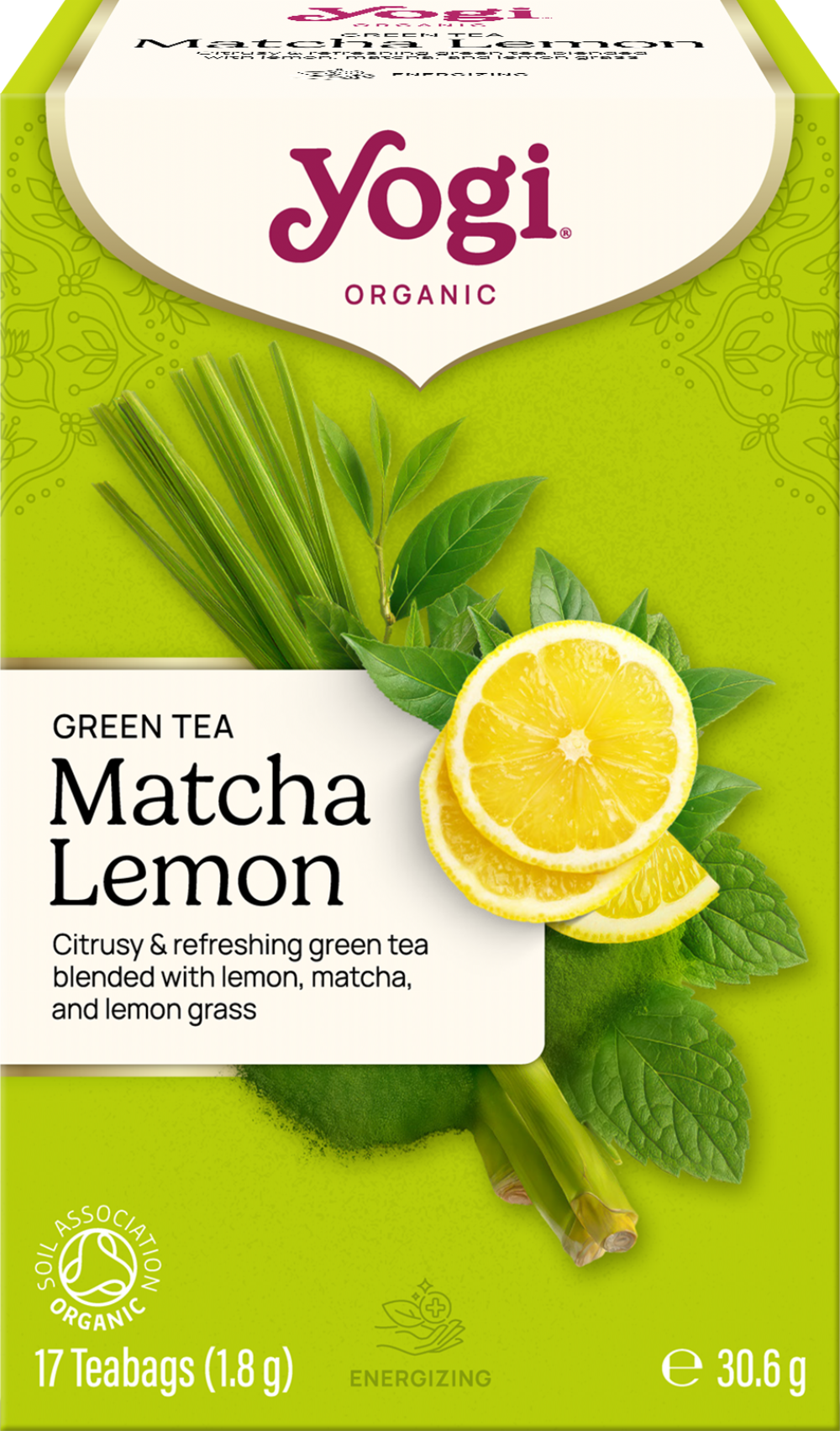 YOGI TEA Green Tea Matcha Lemon - 17 Teabags 30.6g