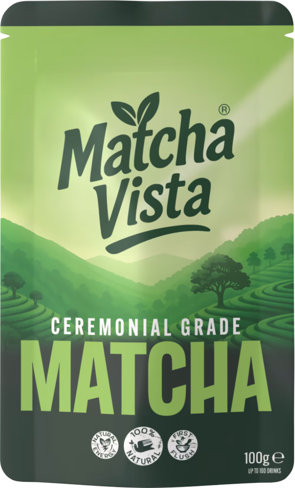 MATCHA VISTA Ceremonial Grade Matcha Powder 100g