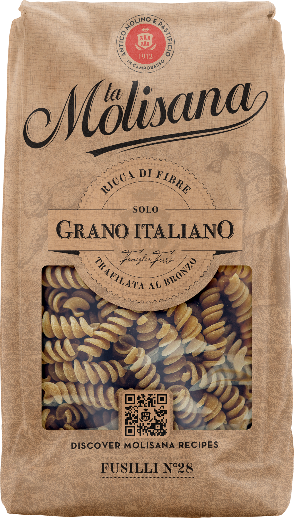 LA MOLISANA Fusilli Integrali Pasta 500g