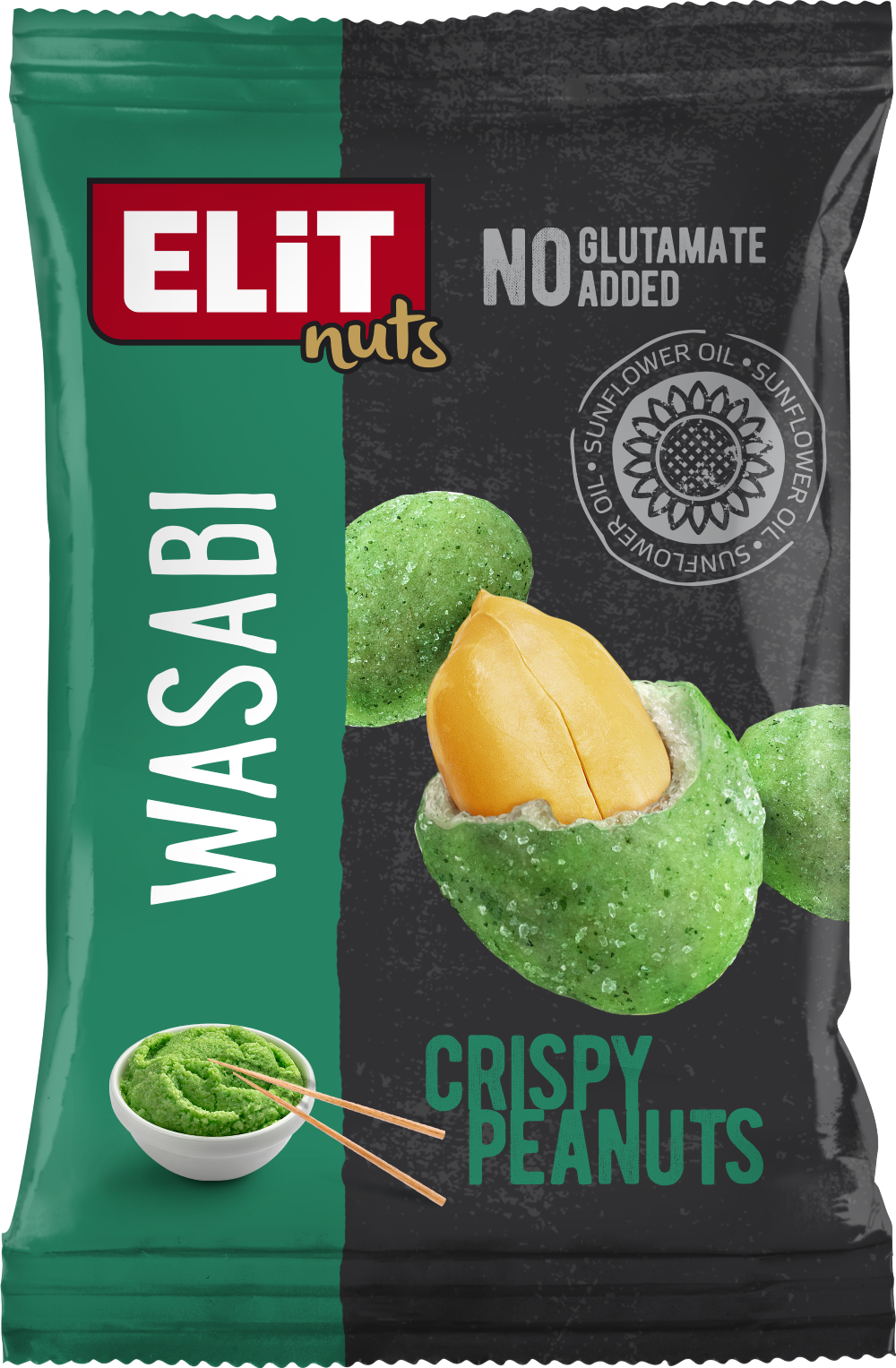 ELIT NUTS Crispy Peanuts - Wasabi 70g