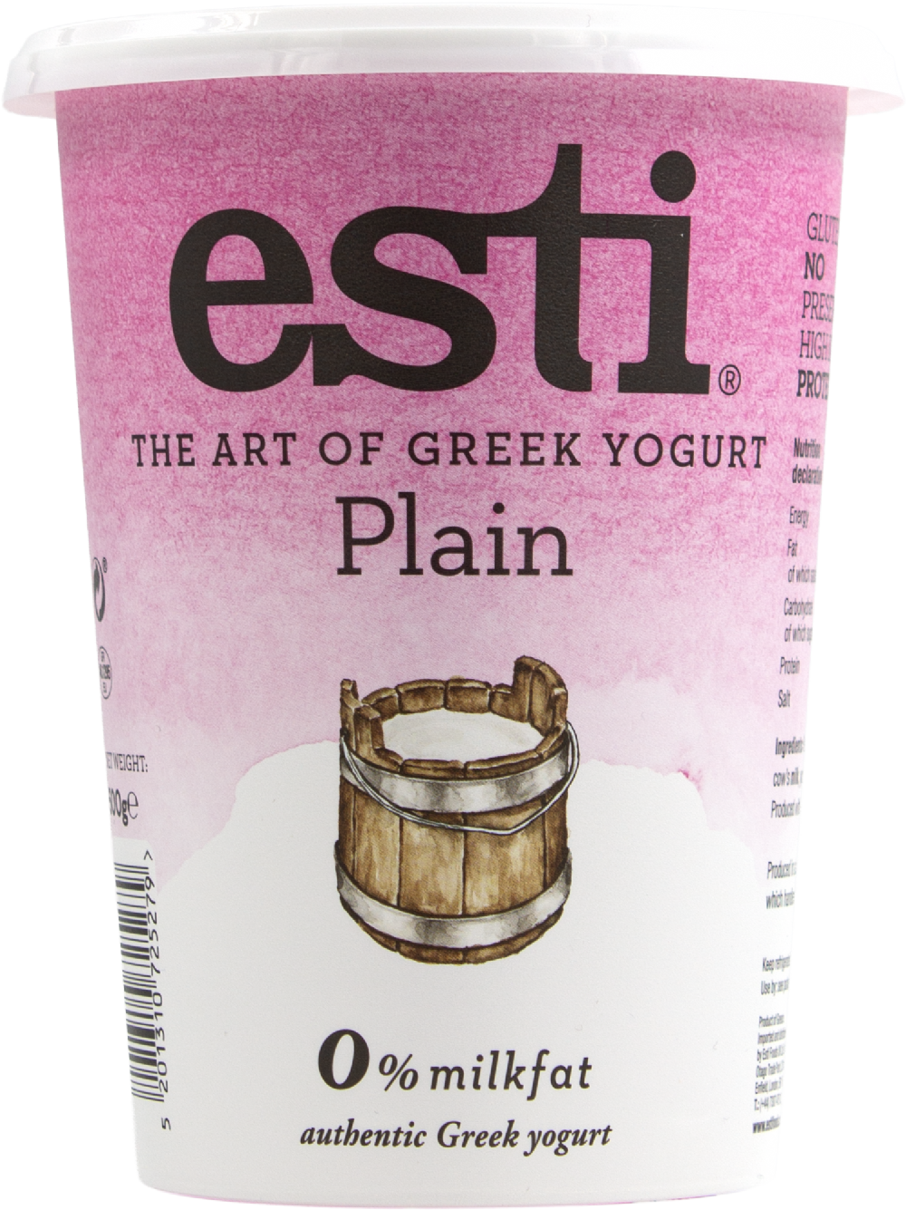 ESTI Plain Yoghurt 0% Fat 500g