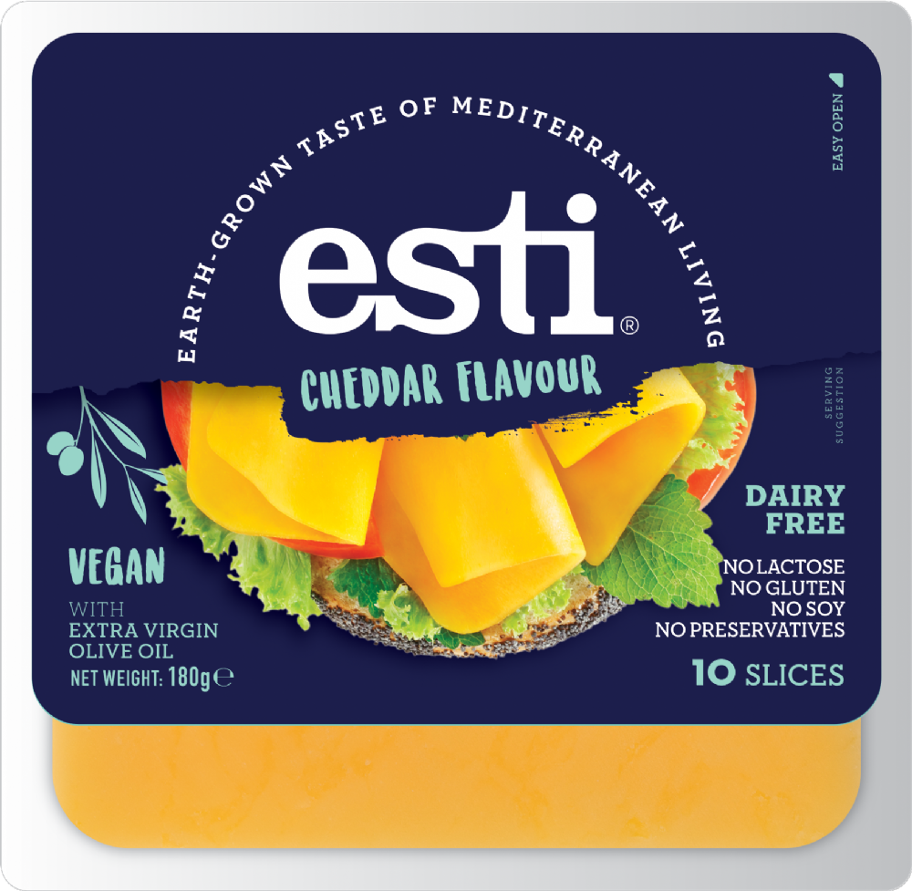 ESTI Plant Based Cheddar Slices 180g