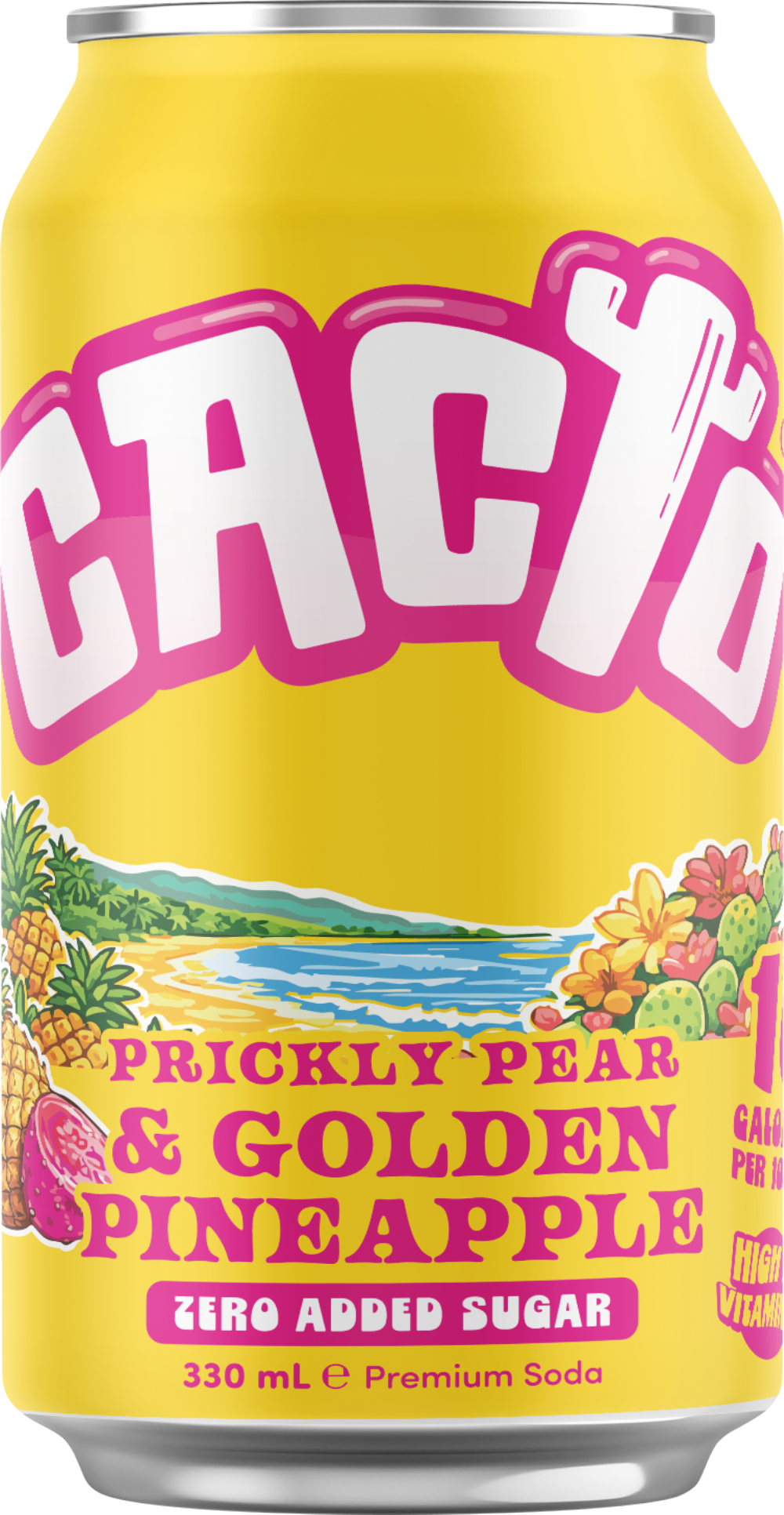 CACTO Prickly Pear & Golden Pineapple Premium Soda 330ml