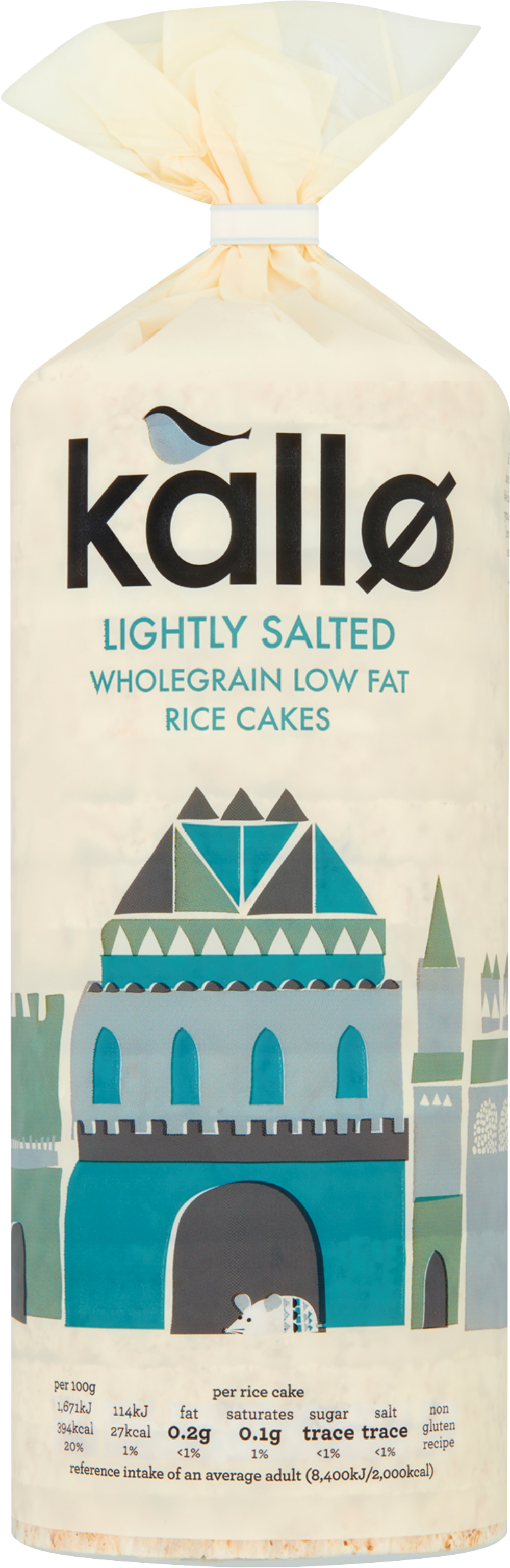 KALLO Wholegrain Rice Cakes - Lightly Salted 130g