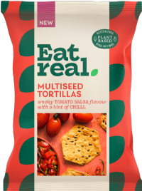 EAT REAL Multiseed Tortillas - Tomato Salsa 160g